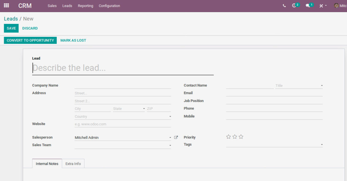 Odoo CRM Integration