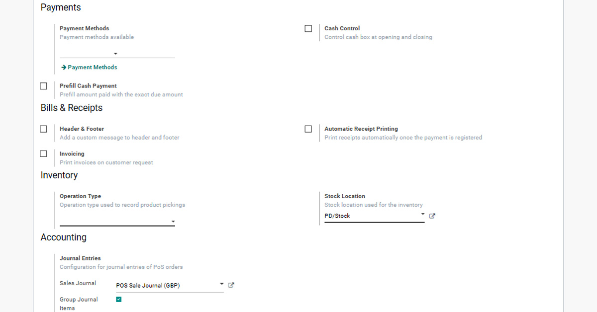 Odoo's Point of Sales Module